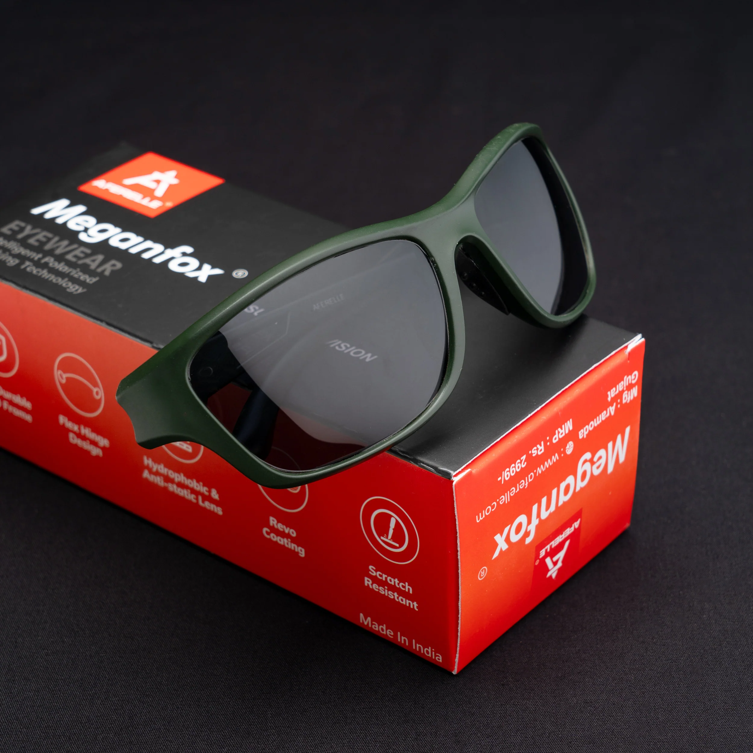 THE SKYLINE  Wrap Around Olive  Bike Car Riding Polarized Sunglasses TAC 100 % UV Protection | Matt Olive Green | Medium - Image 3
