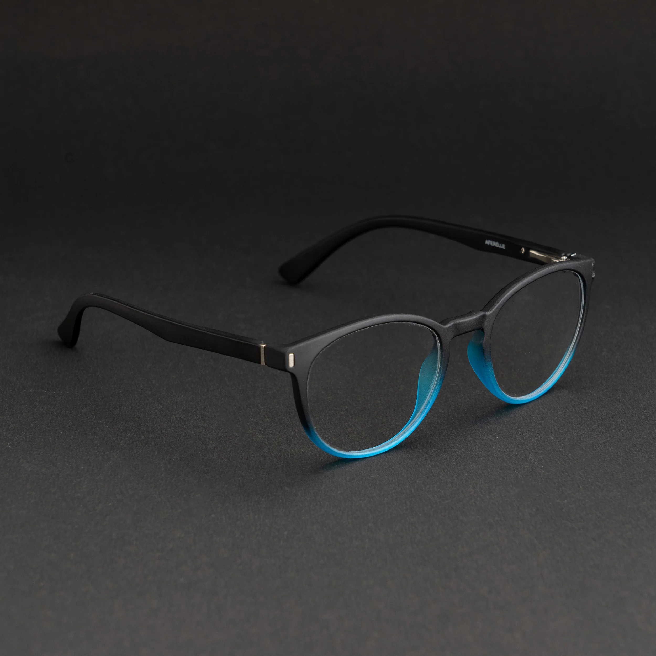 Round two tone blue black screen glass - Image 3