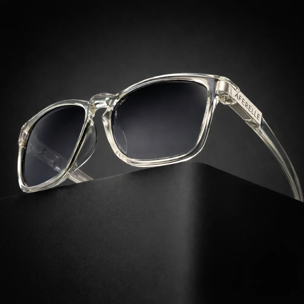 THE PRODUCER | Polarized V0 Glossy Clear Black Lens  Unisex UV400 HD Pro Sunglasses  For Biking Running Sports Adventure - Image 2