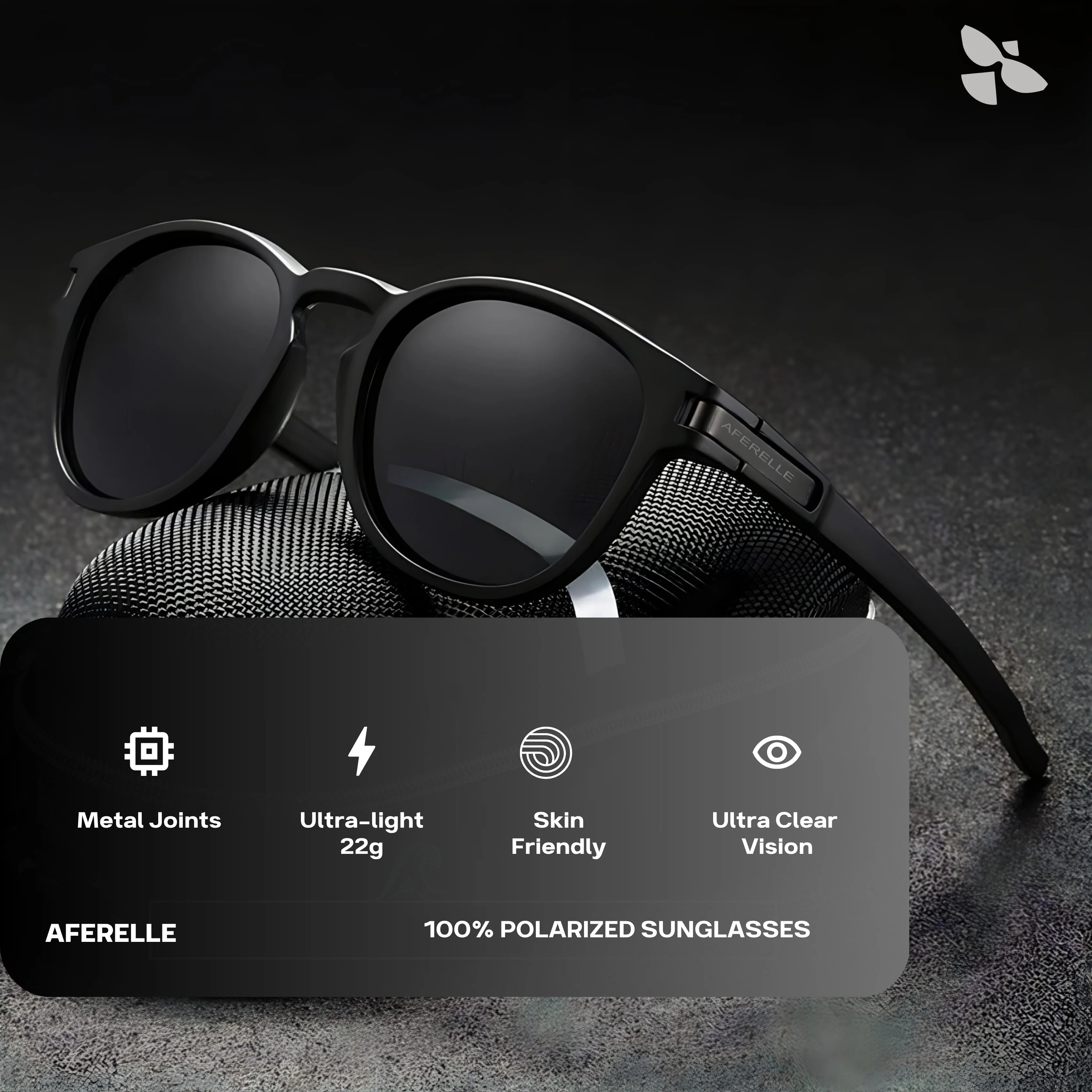 THE BOSS | Polarized Round Black V1  Unisex UV400 HD  Pro Sunglasses - Image 4