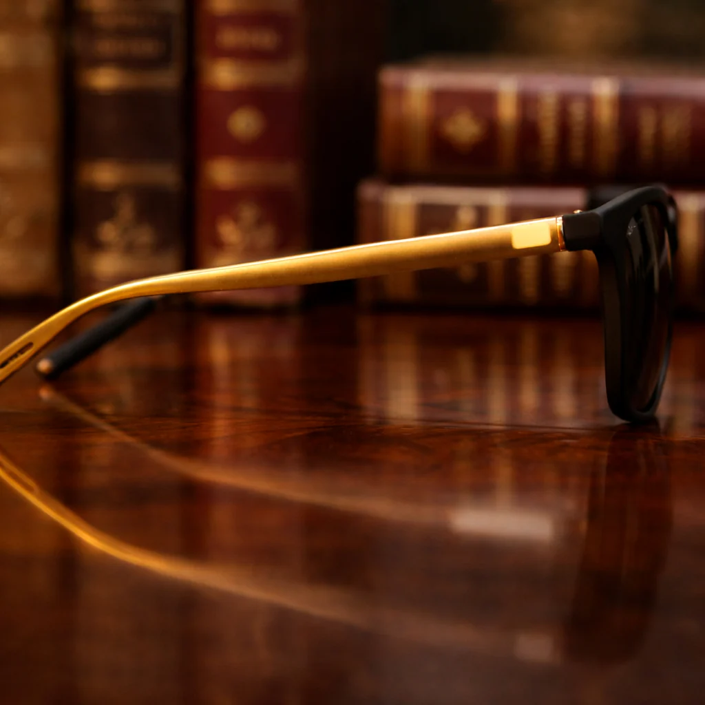 THE ATTITUDE Gold finish UV400 HD Polarized Pro Sunglasses - Image 3